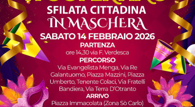 Carnevale a Copertino 2026 Seconda Edizione - 14 febbraio 2026
