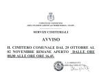 CIMITERO COMUNALE - AVVISO AL PUBBLICO