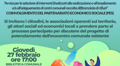 Interventi per il potenziamento della raccolta differenziata.  Gioved&igrave;...