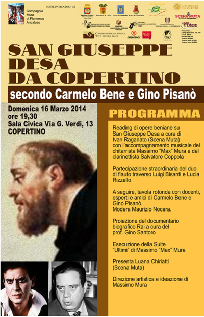 San Giuseppe da Copertino secondo Carmelo Bene e Gino Pisan&ograve; &ndash; D...