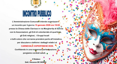 Incontro pubblico carnevale copertinese 2026.