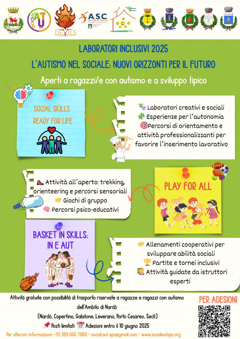 LABORATORI INCLUSIVI 2025 - L'AUTISMO NEL SOCIALE: NUOVI ORIZZONTI PER ...