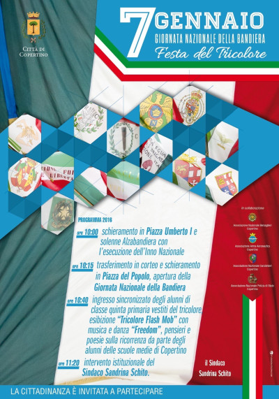 Giornata Nazionale della Bandiera Festa del Tricolore Il programma del 7 Genn...