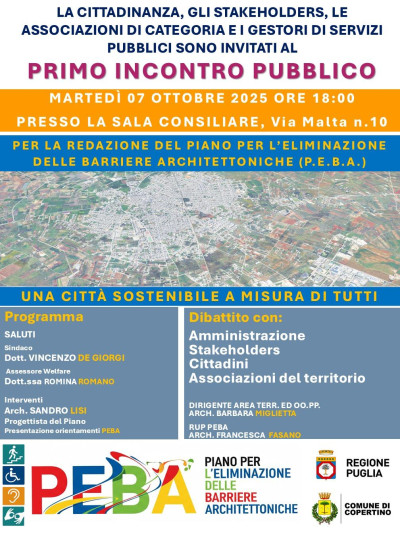 Primo incontro pubblico per il Piano per l'eliminazione delle barriere archit...