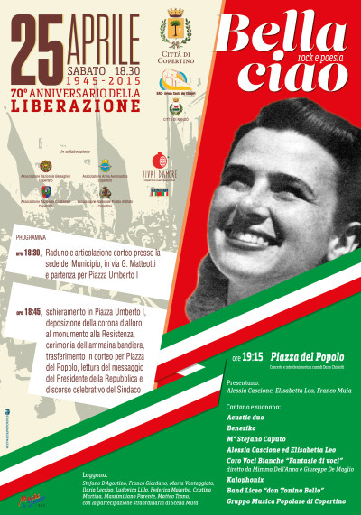 70&deg; ANNIVERSARIO DELLA LIBERAZIONE D'ITALIA - FESTA DEL 25 APRILE 2015 