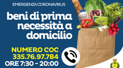 Consegna di generi di prima necessit&agrave; e farmaci per anziani e cittadin...